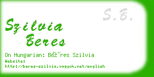 szilvia beres business card